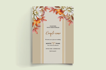BRIDAL SHOWER FLORAL INVITATION TEMPLATE