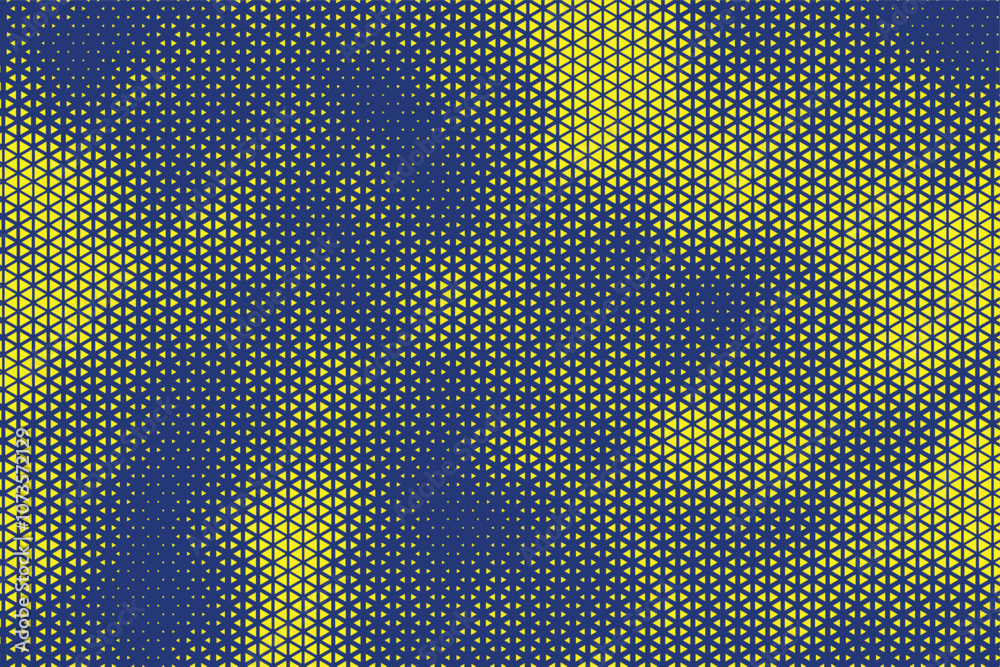 Poster abstract triangle halftone background. triangle vector abstract geometric background. Halftone triangular retro 80s pattern. Minimal style retro dynamic wallpaper.