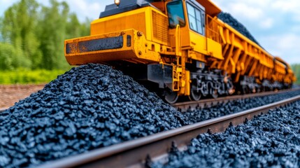 freight railway cars. transport transportation of coal