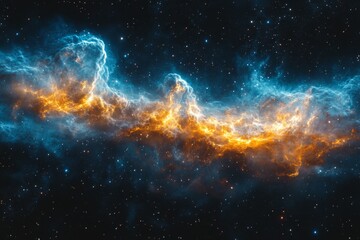 Obraz premium Cosmic Nebula with Stars and Galaxy Background