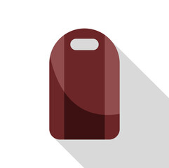 Kitchen cutting board with rounded corners, hanging hole and long shadow, ideal for food preparation