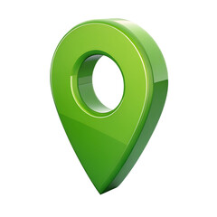 3D Green location icon isolated on transparent background,Abstract green location pin icon,3D realistic green glossy location map pin,PNG Green 3D location pin icon, Green Destination,map pointers,Ai