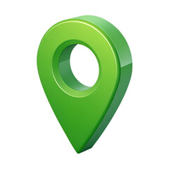 3D Green location icon isolated on transparent background,Abstract green location pin icon,3D realistic green glossy location map pin,PNG Green 3D location pin icon, Green Destination,map pointers,Ai