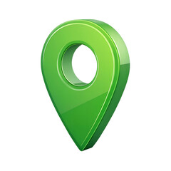 3D Green location icon isolated on transparent background,Abstract green location pin icon,3D realistic green glossy location map pin,PNG Green 3D location pin icon, Green Destination,map pointers,Ai