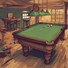 billiard game background illustration