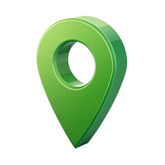 3D Green location icon isolated on transparent background,Abstract green location pin icon,3D realistic green glossy location map pin,PNG Green 3D location pin icon, Green Destination,map pointers,Ai