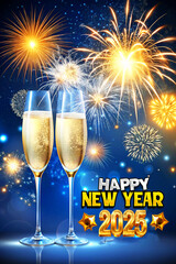 happy new year celebration background design