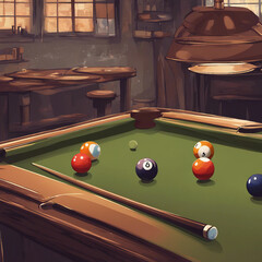 billiard game background illustration