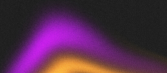 Grainy texture background, dark purple, orange abstract color wave, noisy dark banner poster header cover design