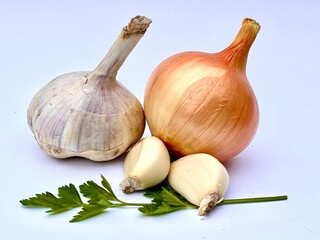 Fototapeta premium garlic and onion
