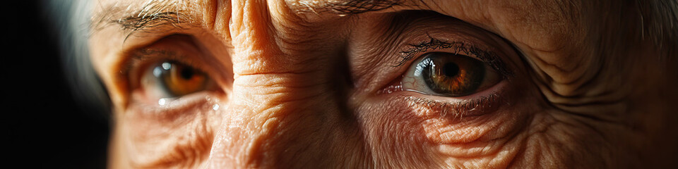 Fototapeta premium A senior woman looks downcast, her furrowed brow and sad eyes telling a story of disappointment.