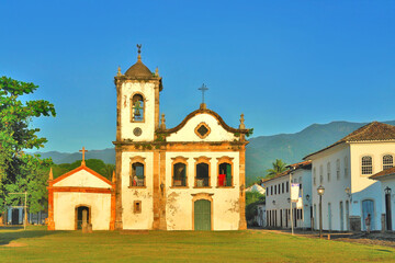 Saint Rita church in Paraty or Parati - well preserved Portuguese colonial and Brazilian Imperial city  located on the Costa Verde.