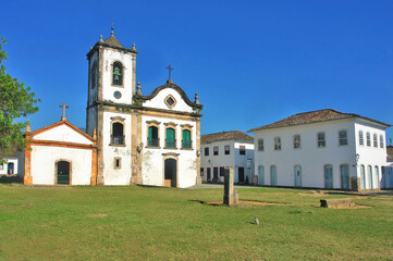 Saint Rita church in Paraty or Parati - well preserved Portuguese colonial and Brazilian Imperial city  located on the Costa Verde.