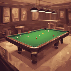 billiard game background illustration