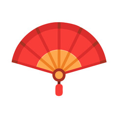 Chinese fan red icon