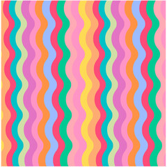 Retro background wave of different colors