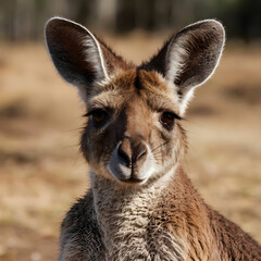Fototapeta premium kangaroo pic with whit background