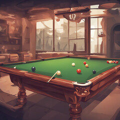 billiard game background illustration