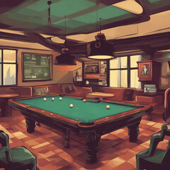 billiard game background illustration
