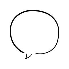 シンプルなペンの手書き吹き出し ベクター