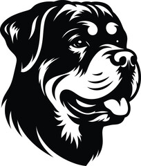 Rottweiler dog silhouette vector illustration design.
