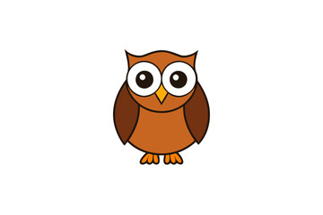 Owl cartoon vector illustration
