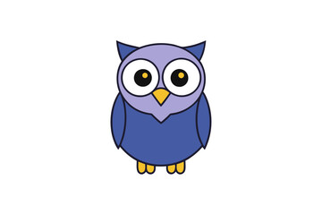 Owl cartoon vector illustration