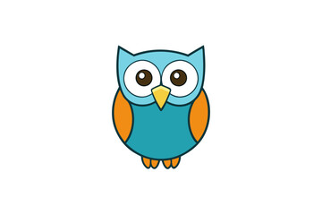 Owl cartoon vector illustration