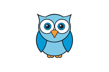 Owl cartoon vector illustration