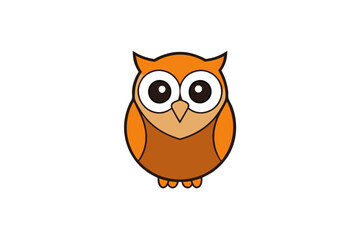 Owl cartoon vector illustration