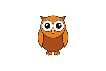 Owl cartoon vector illustration