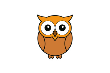 Owl cartoon vector illustration