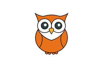 Owl cartoon vector illustration
