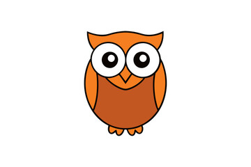 Owl cartoon vector illustration