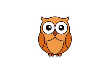 Owl cartoon vector illustration