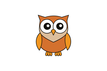 Owl cartoon vector illustration
