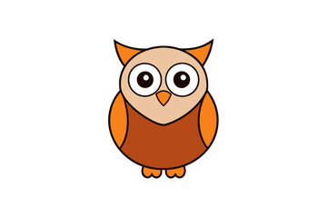 Owl cartoon vector illustration