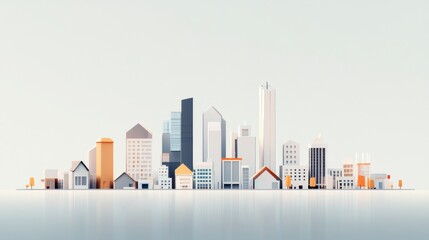 Obraz premium modern city skyline