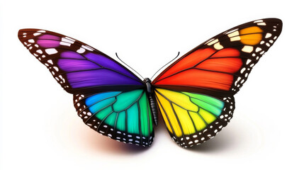 Obraz premium Multicolored Butterfly Icon Symbolizing Beauty in Diversity
