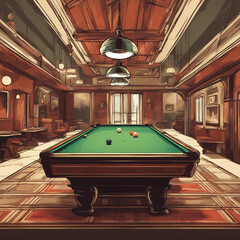 billiard game background illustration