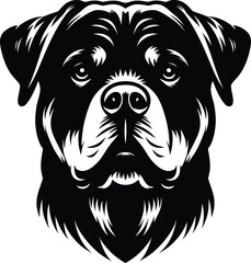 Rottweiler dog silhouette vector illustration design.