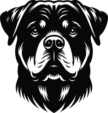 Rottweiler dog silhouette vector illustration design.