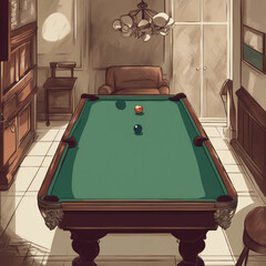 billiard game background illustration