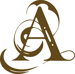 Alphabet art color signs letters design