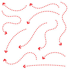 Dashed line directional arrow collection