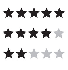 Five star rating goal. Quality feedback satisfaction concept. Achievement award survey reputation review satisfaction score symbol.