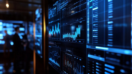 Digital Financial Dashboard Displaying Revenue and Profit KPIs for Business Data Analysis
