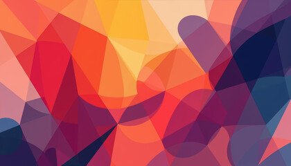 Fototapeta premium Colorful geometric abstract background with smooth shapes, perfect for modern design projects and vibrant presentations.