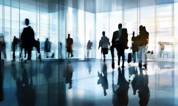 Time lapse business office
