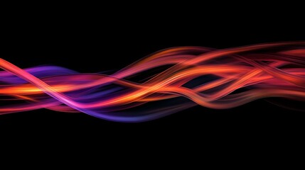 Naklejka premium Abstract colorful waves representing motion and energy on a dark background.